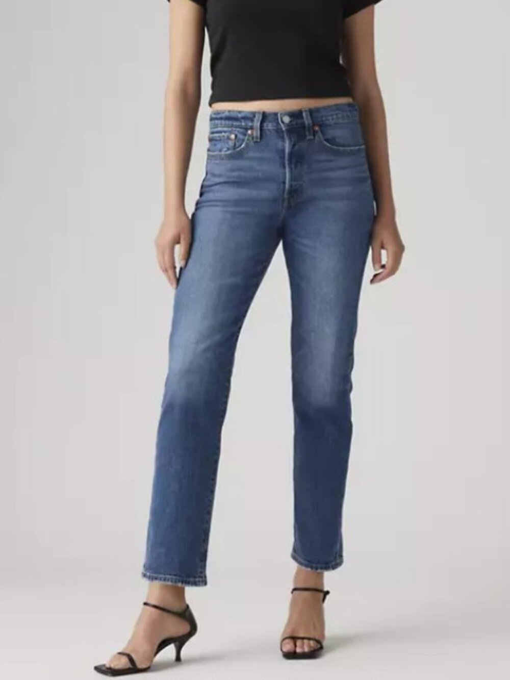 Levi's Wedgie Straight Denim Ankle Jeans PC9-34964-0130 CW-2921, Size W25 L28